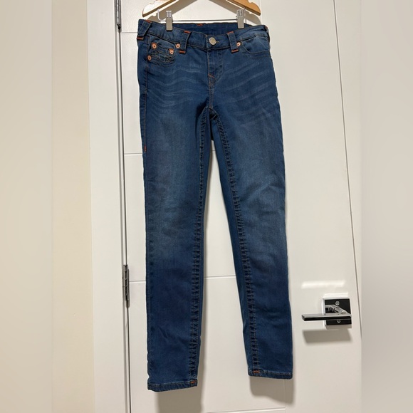 True Religion Dark Blue Straight Leg Jeans - Picture 4 of 7